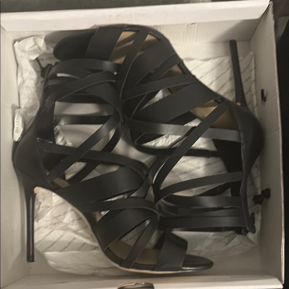 Elegant Black Strappy Heels